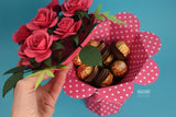 3D Paper Flower Bouquet SVG – Rolled Roses Bouquet Vase Gift Box 🌹🎁