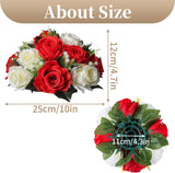 Pack of 2 Fake Flowers, Silk Rose Flowers, Suit for Wedding/Party Centerpiece Road Lead Flower Rack Decorations, 2 Pieces