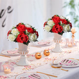 Pack of 2 Fake Flowers, Silk Rose Flowers, Suit for Wedding/Party Centerpiece Road Lead Flower Rack Decorations, 2 Pieces