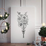 Custom Birth Flower Bouquet – Personalized Family Birth Month Tattoo Design 🌸💖