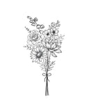 Custom Birth Flower Bouquet – Personalized Family Birth Month Tattoo Design 🌸✨