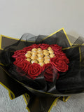 Glitter Rose Chocolate Bouquet – Ferrero Rocher &amp; Lindt Chocolates 🌹🍫