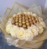 Glitter Rose Chocolate Bouquet – Ferrero Rocher &amp; Lindt Chocolates 🌹🍫