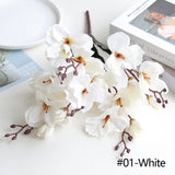 5 Forks 20 Heads Artificial Magnolia Flower White Pink Purple Blue for Home Decor Fake Tulips Silk Flowers Bouquet Wedding Decor