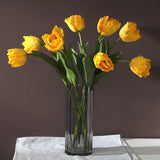 1pcs New Silk Luxury Parrot Tulip 60cm Artificial Flower Real Touch Fake Flower Bouquet For Wedding Decoration Home Garen Decor