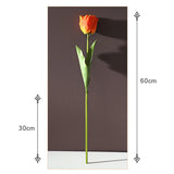 1pcs New Silk Luxury Parrot Tulip 60cm Artificial Flower Real Touch Fake Flower Bouquet For Wedding Decoration Home Garen Decor