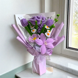 Handcrafted Pipe Cleaner Flower Bouquet – Purple Theme 💜🌸