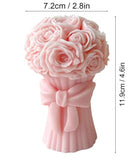 Handmade Bow Flower Bouquet Candle – Perfect for Valentine's Day, Anniversary, Friendship, and Love 🕯️🌸