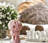 Handmade Bow Flower Bouquet Candle – Perfect for Valentine's Day, Anniversary, Friendship, and Love 🕯️🌸