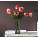 1pcs New Silk Luxury Parrot Tulip 60cm Artificial Flower Real Touch Fake Flower Bouquet For Wedding Decoration Home Garen Decor