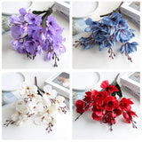 5 Forks 20 Heads Artificial Magnolia Flower White Pink Purple Blue for Home Decor Fake Tulips Silk Flowers Bouquet Wedding Decor