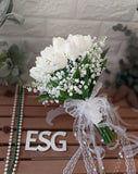 Real Touch White Tulip Bouquet – Elegant Wedding & Bridal Bouquet 🤍🌷