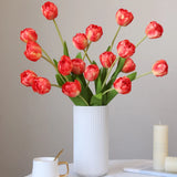 Artificial Tulips Flowers Real Touch Pink High Quality Luxury Silk Fabric Fake Flower Home Room Wedding Decoration Bride Bouquet