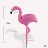 Mini pink flamingo drink stirrer stick, 8cm tall and 11g in weight, perfect for party decorations or cocktails – available at xsrose.com