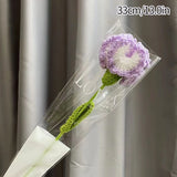 5/10pcs Tulip Carnation Flower Bouquet Hand Woven Flower Artificial Flowers Knitting Flower Rose Mother's Day Birthday Gift