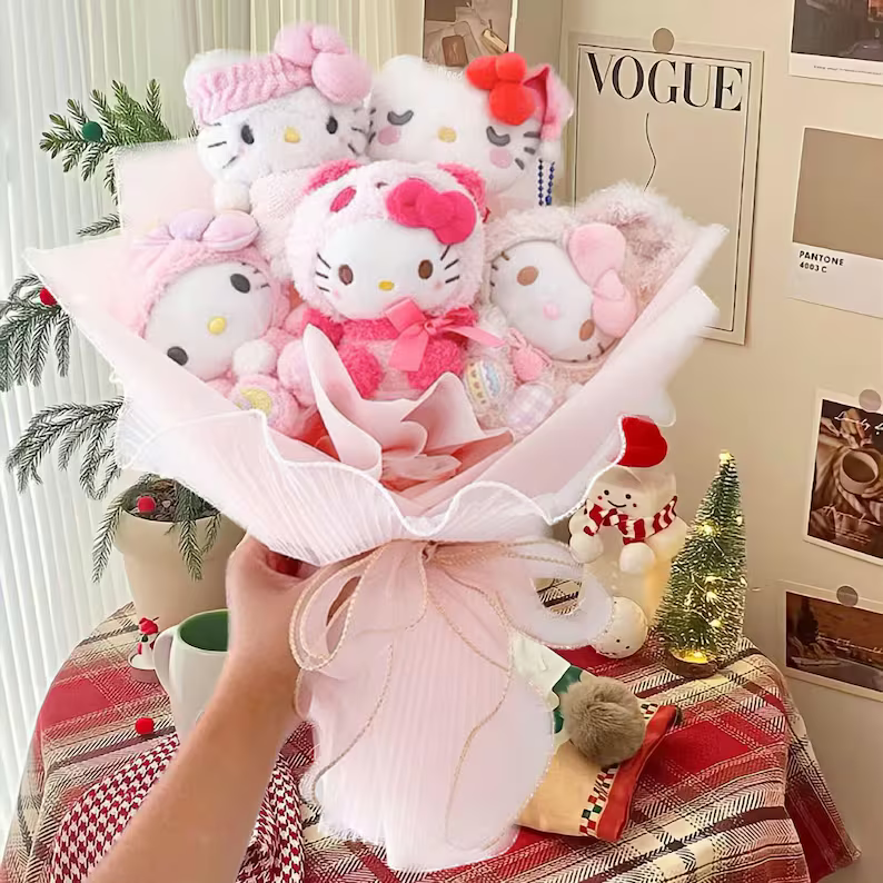 Sanrio Bouquet – Hello Kitty & Flower Melody Plush Bouquet 🎀🌸