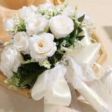 Premium white Bridal Bouquet | Artificial Wedding Flowers