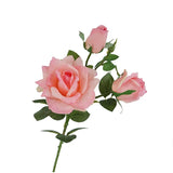 3Pcs Latex Moisturizing 3-head Rose Real Touch Flowers Artificial Wedding Decor Rose Flower Arrangement Party Home Accessories