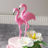 Mini pink flamingo drink stirrer stick, 8cm tall and 11g in weight, perfect for party decorations or cocktails – available at xsrose.com