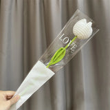 5/10pcs Tulip Carnation Flower Bouquet Hand Woven Flower Artificial Flowers Knitting Flower Rose Mother's Day Birthday Gift