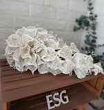 Stylish Crystal &amp; Beaded Waterfall Bridal Bouquet – Luxury Wedding Accessory 💎✨