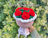 Valentine's Day Rose Bouquet Plushie Crochet Pattern 🌹💖🧶