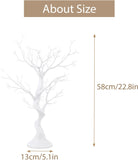 White Artificial Tree for Tree Centerpiece for Weddings Christmas Birthday Party Home Indoor Outdoor Decoration 23 Inches