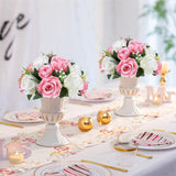 Pack of 2 Fake Flowers, Silk Rose Flowers, Suit for Wedding/Party Centerpiece Road Lead Flower Rack Decorations, 2 Pieces
