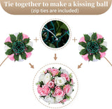 Pack of 2 Fake Flowers, Silk Rose Flowers, Suit for Wedding/Party Centerpiece Road Lead Flower Rack Decorations, 2 Pieces