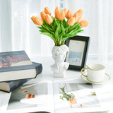 20Pcs Gold Artificial Tulip Silk Fake Flowers 13.5" for New Year Spring Mother'S Day Easter in Bulk Home Kitchen Wedding Decorations