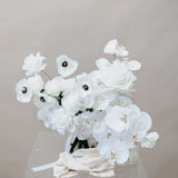 Artificial Flowers Bridal Bouquet - All White
