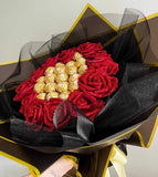 Glitter Rose Chocolate Bouquet – Ferrero Rocher &amp; Lindt Chocolates 🌹🍫