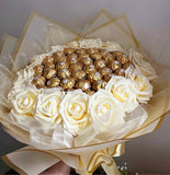 Glitter Rose Chocolate Bouquet – Ferrero Rocher &amp; Lindt Chocolates 🌹🍫